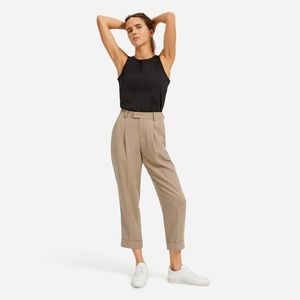 BNWT Everlane Put Together Pleat pant, Clay, size 8